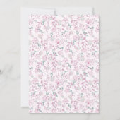 Bloemenslinger roze zacht  kaart (Achterkant)