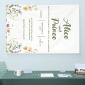 Bloemenslinger trouwbord spandoek (Beurs)
