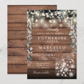 Bloemenslingerlampjes Metselpot Rustieke Houten Br Kaart (Voorkant / Achterkant)