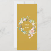 Bloemenslingers voor 50-jarig huwelijksjubileum kaart (Achterkant)