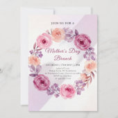 Bloemenslingersontwerp Moederdag Brunch Kaart (Voorkant)