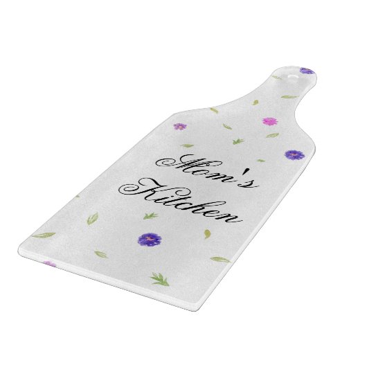 Bloemensnijplank – gepersonaliseerd cadeau voor ma snijplank (Hoek)