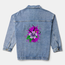 Bloemenspats Denim Jas Jacket