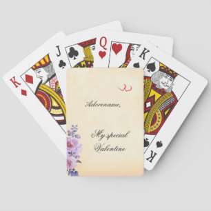 Bloemenspeciaal Valentijnsdag - persoonlijke boods Pokerkaarten