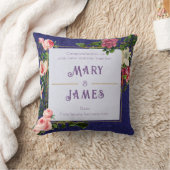 Bloemenspecifieke tekst Trouwverjaardagscadeau Bla Kussen (Deken)