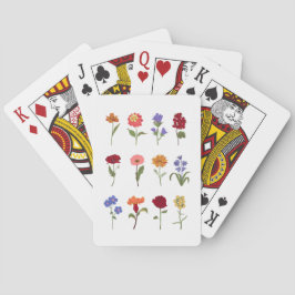 Bloemenspelkaarten | Elegante spelkaarten Pokerkaarten
