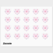Bloemenspiraal: Vector Art: Hart Sticker (Vel)