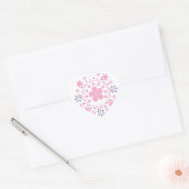Bloemenspiraal: Vector Art: Hart Sticker (Envelop)
