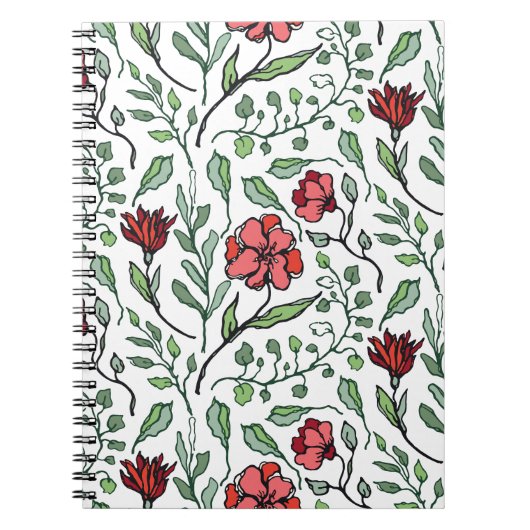 Bloemenspiraalnotitieboeken voor geïnspireerd schr notitieboek (Voorkant)