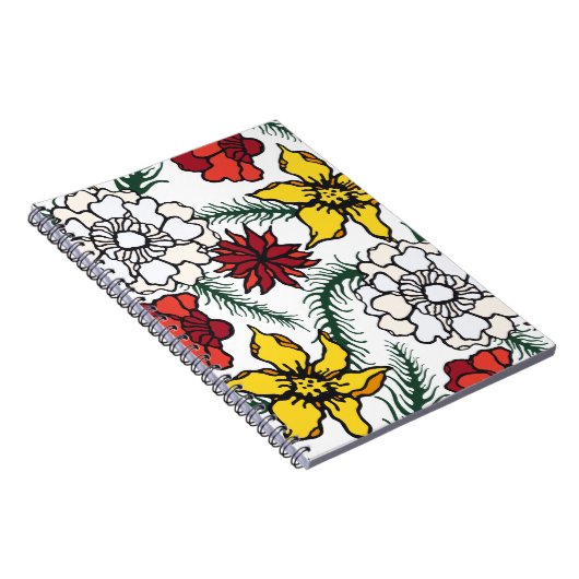 Bloemenspiraalnotitieboeken voor natuurminnenden notitieboek (Rechterzijde)