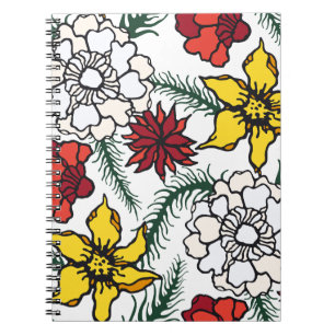 Bloemenspiraalnotitieboeken voor natuurminnenden notitieboek