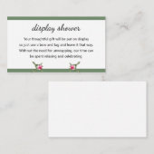 Bloemenspray display douche informatiekaartje (Voorkant / Achterkant)