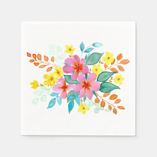 Bloemenspray servet (Voorkant)