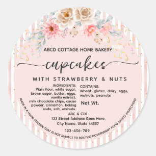 Bloemensprinkel blozen Roze cute Cottage wet Label