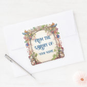 Bloemensprookje Boekplaat voor uw kind Vierkante Sticker (Envelop)