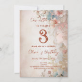 Bloemensprookje thema Kids Verjaardagsfeest Kaart (Voorkant)