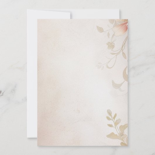 Bloemensprookje thema Kids Verjaardagsfeest Kaart (Achterkant)