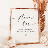 Bloemenstaafje, Boho minimalistisch Vrijgezellenfe Poster