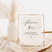 Bloemenstaafje, Boho minimalistisch Vrijgezellenfe Poster