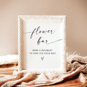 Bloemenstaafje, Boho minimalistisch Vrijgezellenfe Poster