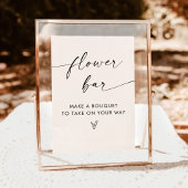 Bloemenstaafje, Boho minimalistisch Vrijgezellenfe Poster