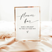 Bloemenstaafje, Boho minimalistisch Vrijgezellenfe Poster