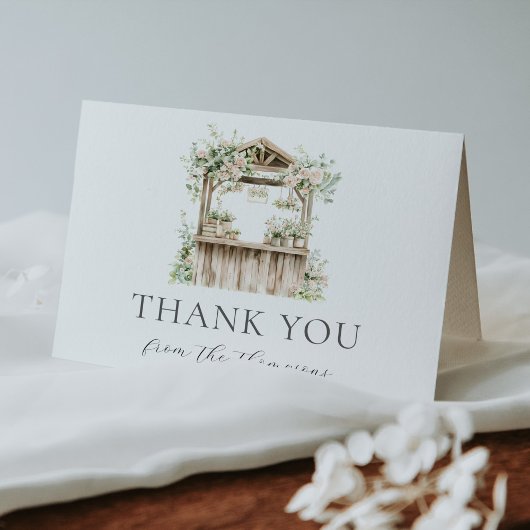 Bloemenstal Vers van de Markt Bruids-Thank You Bedankkaart