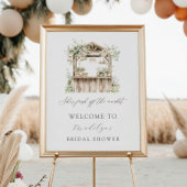 Bloemenstandaard vers van de markt Bruids Welkom Poster