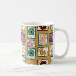 Bloemenstempelpatroon Koffiemok