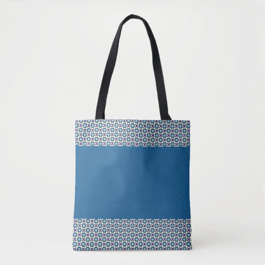 Bloemensterpatroon Tote Bag (Voorkant)