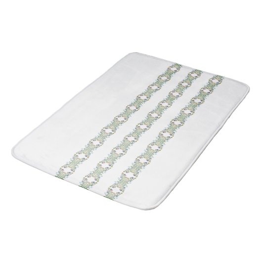 Bloemenstreep grote badmat (Gekanteld)