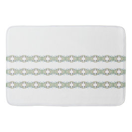 Bloemenstreep grote badmat