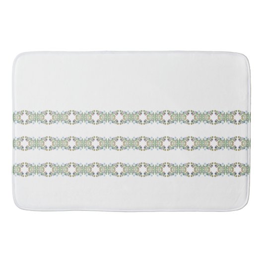 Bloemenstreep grote badmat (Voorkant)