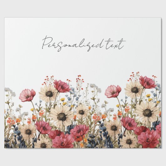 Bloemensublimatie Cadeaupapier (Vlak)