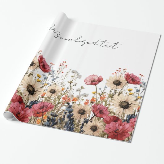 Bloemensublimatie Cadeaupapier (Uitgerold)