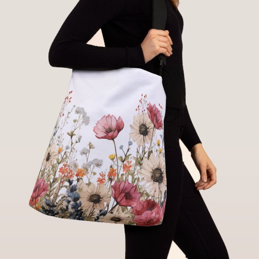 Bloemensublimatie Crossbody Tas (Dichtbij)