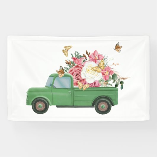 Bloemensublimatie Design Spandoek (Horizontaal)