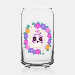 Bloemensuiker schedel blikvorm glas