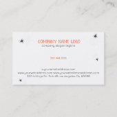 Bloemensuiker schedel brandend Visitekaartje (Achterkant)