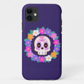 Bloemensuiker schedel Case-Mate iPhone case (Achterkant)