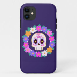 Bloemensuiker schedel Case-Mate iPhone case