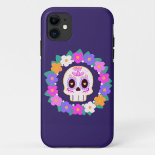 Bloemensuiker schedel Case-Mate iPhone case