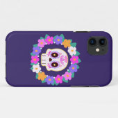 Bloemensuiker schedel Case-Mate iPhone case (Achterkant (horizontaal))