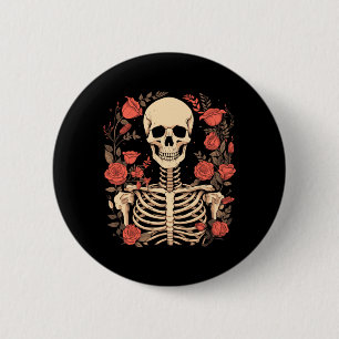 Bloemensuiker Schedel Dag Van Overheidsinstantie D Ronde Button 5,7 Cm