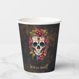 Bloemensuiker schedel Dia de los Muertos Party Papieren Bekers
