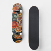 Bloemensuiker Schedel Shirt, Dag van de Doden Persoonlijk Skateboard (Voorkant)