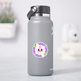 Bloemensuiker schedel sticker