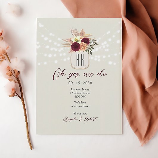 Bloemensuite Bruiloftsreceptie Kaart