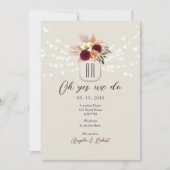 Bloemensuite Bruiloftsreceptie Kaart (Voorkant)