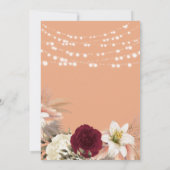 Bloemensuite Bruiloftsreceptie Kaart (Achterkant)